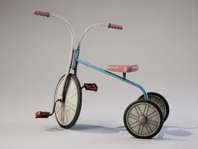 Children bicycle Low-poly 3D model