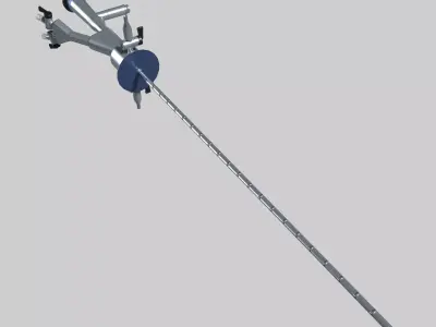 Rigid Cystoscope Low-poly 3D model