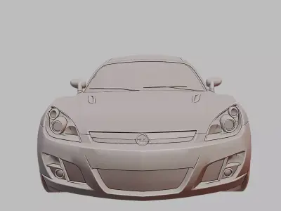 Opel GT Classic Sports Coupe Vintage Car 3D Printable 3D print model