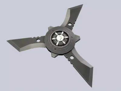 Scifi shuriken Low-poly 3D model
