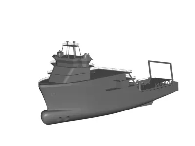 Submarine Deep Rescue Ship 3D model