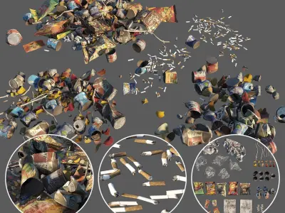 Trash 3D model get