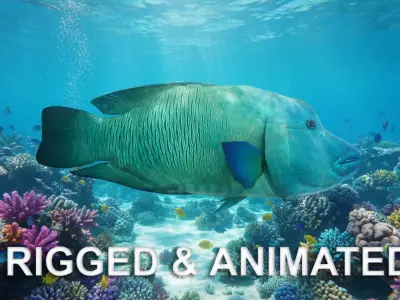 Napoleon fish Low-poly 3D model purchase