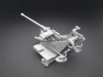 Flak 37 Scale Model 3D print model