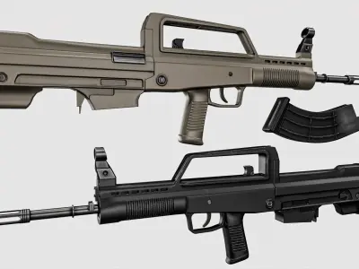 QBZX 95 Assault Rifle Low-poly 3D model
