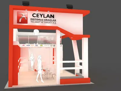 Exhibition Stand - ST0030 3D model