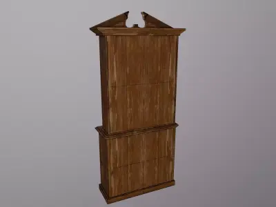 Old Bookshelf Low-poly 3D model