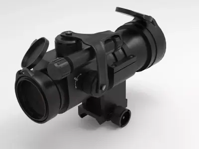 Wilcox Mount CompM4 Low-poly 3D model