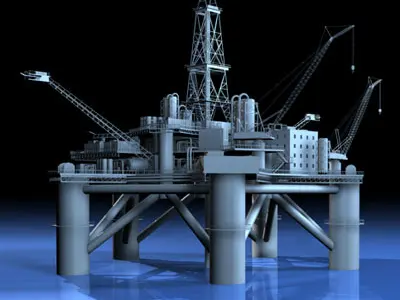 Oil platform 3D model 6