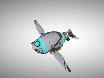Diver Robot Low-poly 3D model