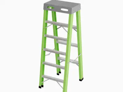 Ladder 03 Low-poly 3D model