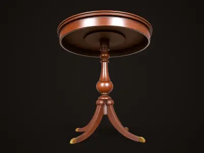 Vintage small table Low-poly 3D model