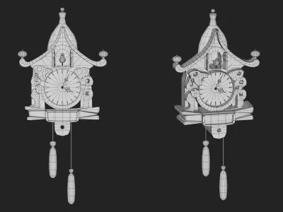 clock Low-poly 3D model