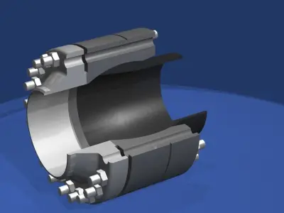 Ball flange Free 3D model