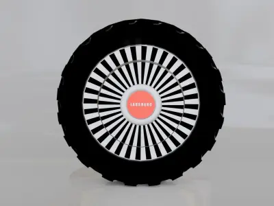 Wheels 3D Model Set - Blender Cycles Render Low-poly 3D model