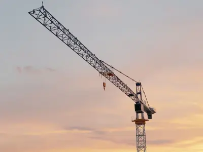 Hammerhead Tower Crane 6 - Construction Crane 3D model