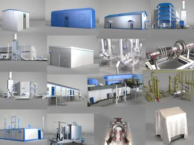 gas turbine Area Ladoga 32 3D model