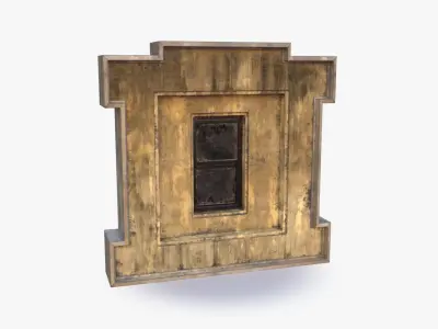 Cement Window 0002 Low-poly 3D model