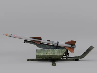 S-75 Dvina Missile  Low-poly 3D model