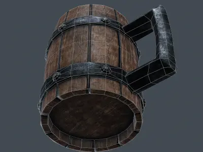 Medieval Mug - PBR Game Ready Low-poly 3D model