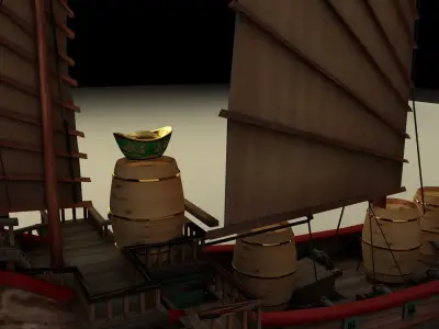 Chinese Junk Boat 3D model purchase