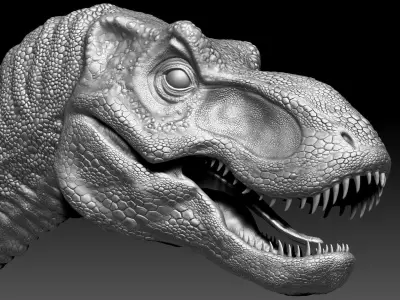 Dinosaur Baby Tyrannosaurus Rex Sculpt Project 3D model