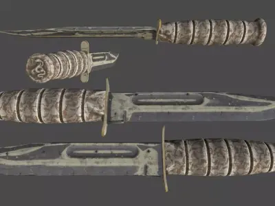 knife 1 Low-poly 3D model purchase