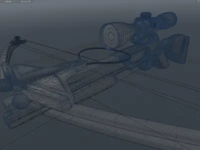 A modern style crossbow with scope 3D model