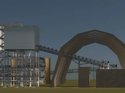 Industrial building 23zz24 3D model