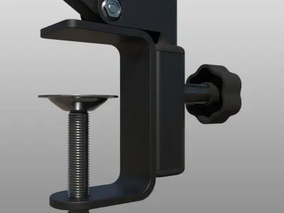 Rigged Desktop Microphone Pantograph 3D model