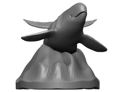Whale 3D model get