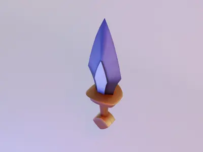 Cartoon Sword Low-poly 3D model