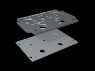 EMBRAER E1 OVERHEAD - COCKPIT LIGHTS PANEL 3D print model