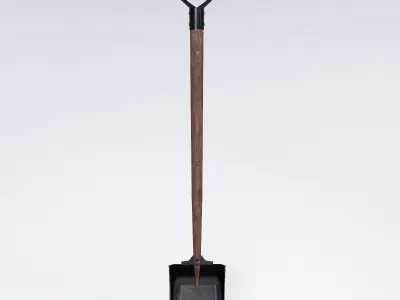 Spade 3d model garden shovel Low-poly 3D model