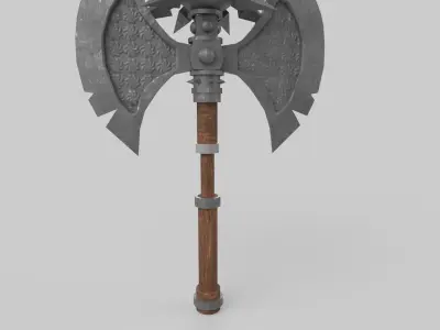 battle axe  Low-poly 3D model purchase
