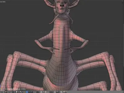 Insectoid Creature BASE MESH Free 3D model
