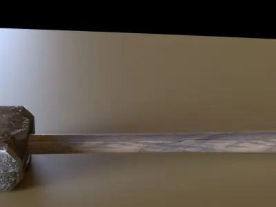 Sledgehammer low poly hammer from movie star wars Low-poly 3D model