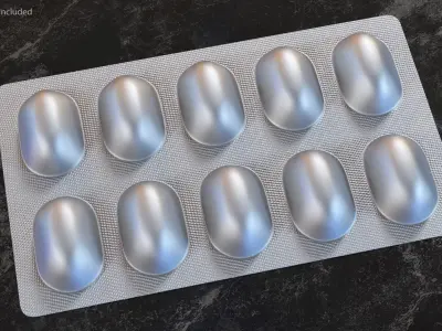 Tablets in Blister Collection 3 3D model