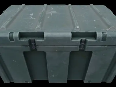 Military box Low-poly 3D model 2