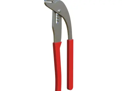 Wrench Pipe Pliers Low-poly 3D model