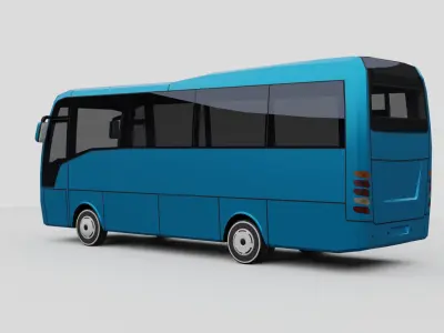 3D ISUZU Turquoise Low Poly Low-poly 3D model