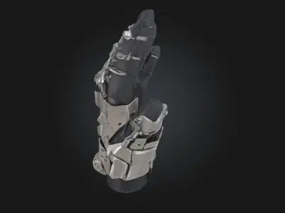 Cybernetic Gauntlet Futuristic Armored 3D model