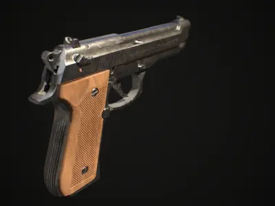 BERETTA 92 GAME MODEL 4K PBR Low-poly 3D model