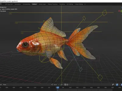 Goldfish Low-poly 3D model order
