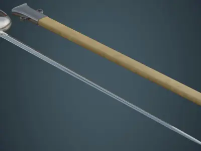 Saber 2A Low-poly 3D model