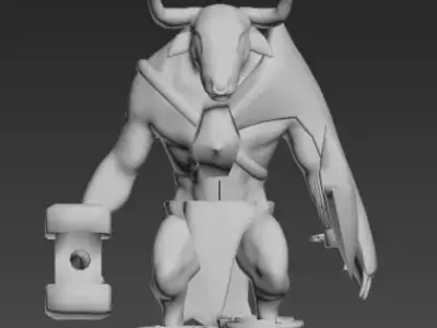 Minotaur bull 3D print model