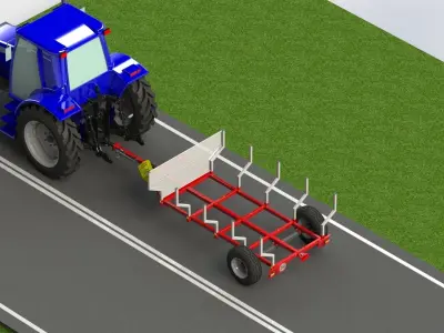 WG 6003 - Trailer for wood 3D model