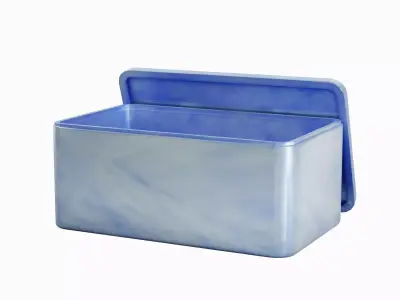 Rectangle Tin Can 03 Low-poly 3D model