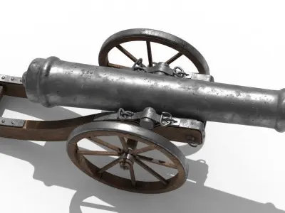 Field cannon 3D model