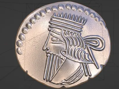 Parthian Kingdom Arsaces XLI coin 3D print model